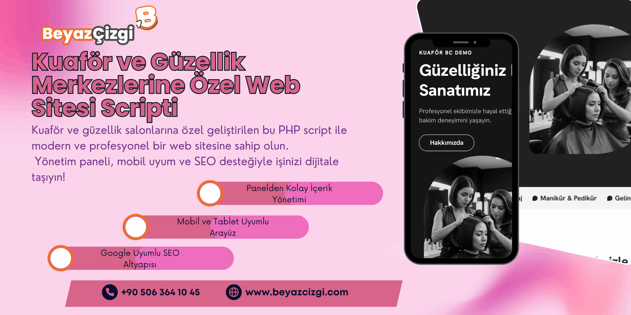 Kuafor ve Güzellik Merkezi Web Sitesi